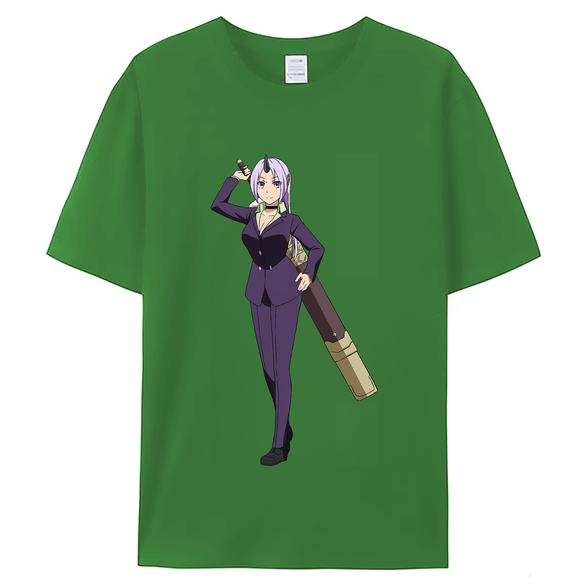 （画像用） 転スラ Regarding Reincarnated to Slime レディースカジュアルプリントTシャツ（綿100％）